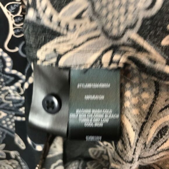 Sanctuary Womens Floral Blouse Size Small Black Gray Sleeveless Button Front - Picture 4 of 6